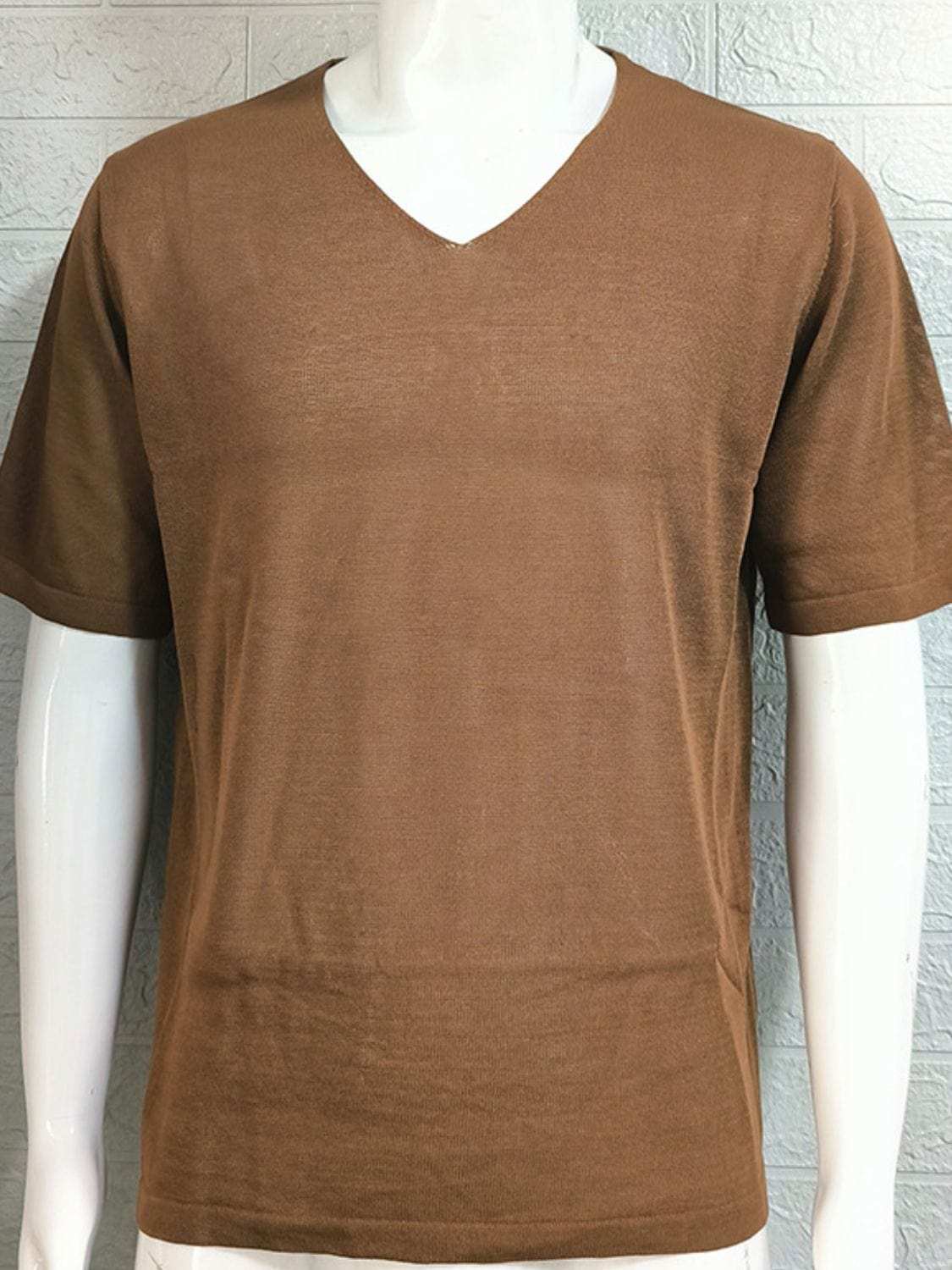 Men's V-Neck Short Sleeve T-Shirt - Trendsi - Flyclothing LLC