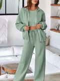 Drop Shoulder Zip Up Jacket and Drawstring Pants Active 2pcs Set - Trendsi - Flyclothing LLC