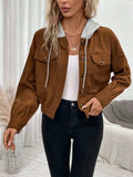 Button Up Drawstring Hooded Jacket - Trendsi - Flyclothing LLC