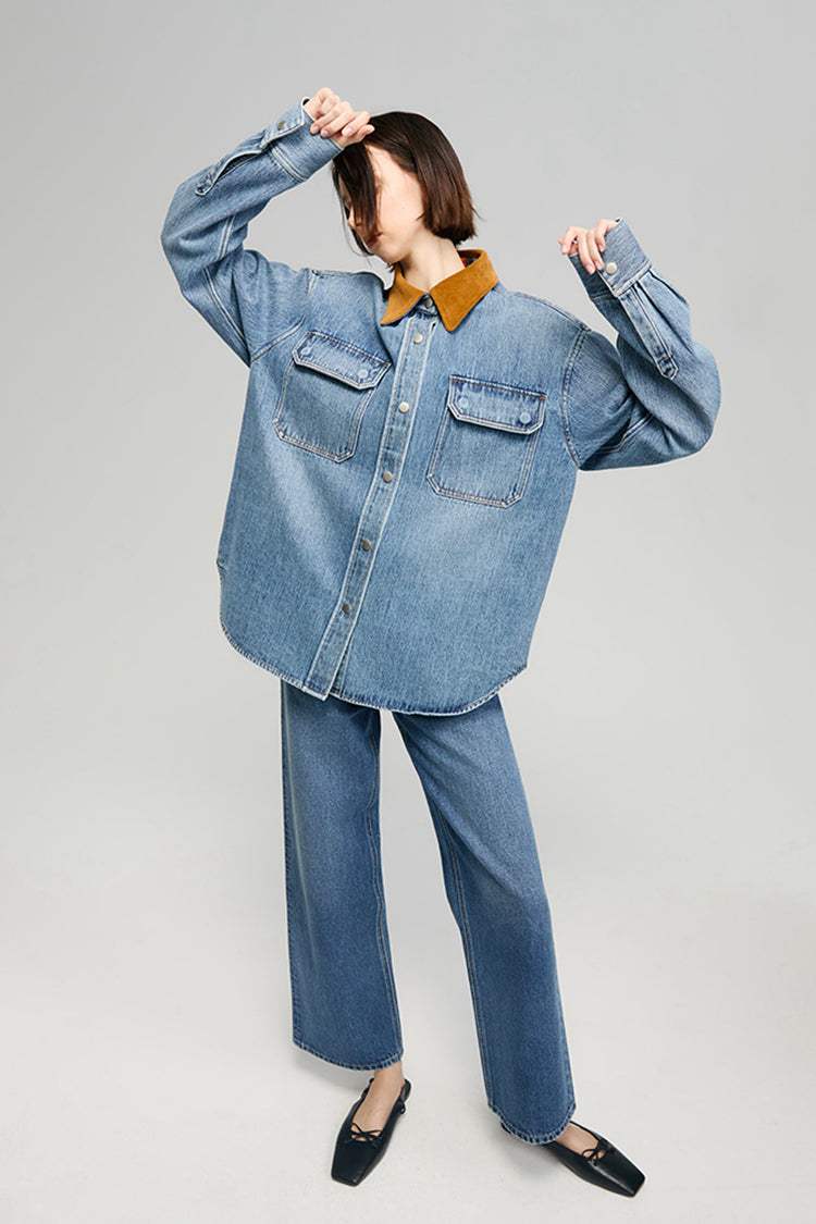 California Sunset Denim Shirt HJ902 - Hey Joanie - Flyclothing LLC