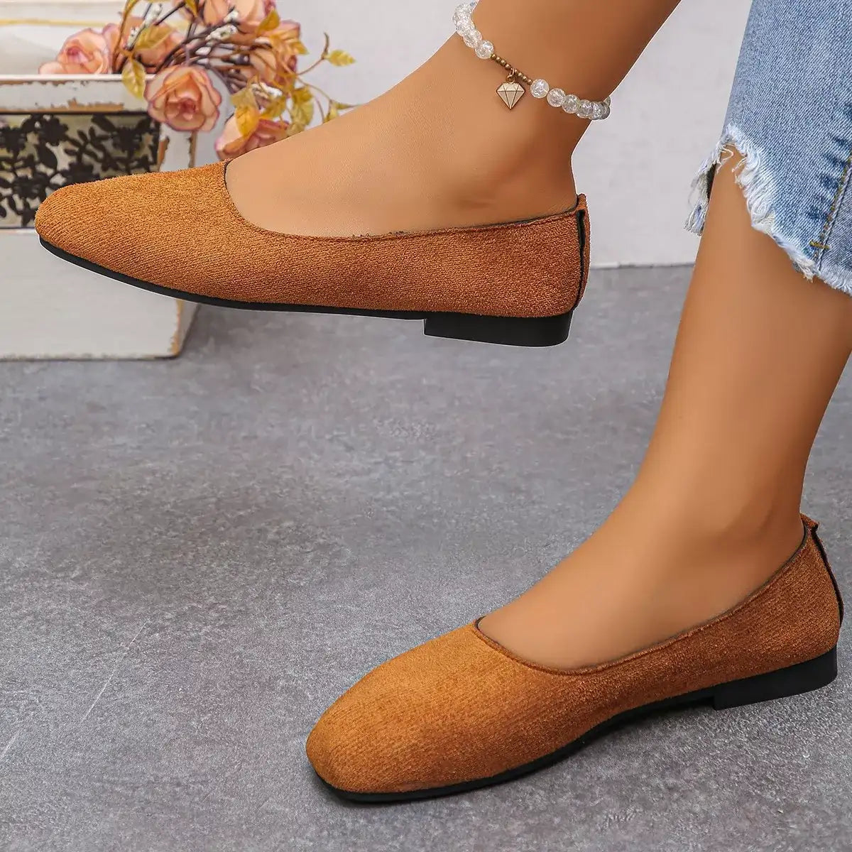 Round Toe Slip-Ons - Trendsi - Flyclothing LLC