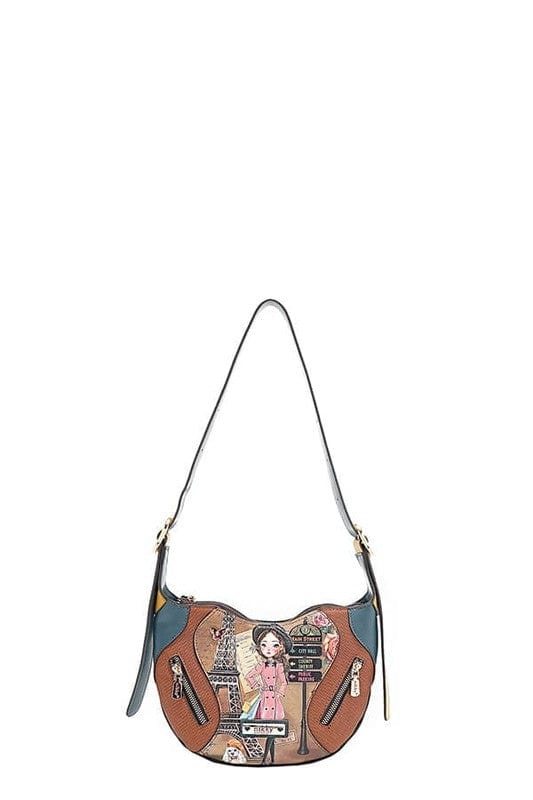 Nicole Lee USA Eco-Leather Saddle Bag - Trendsi