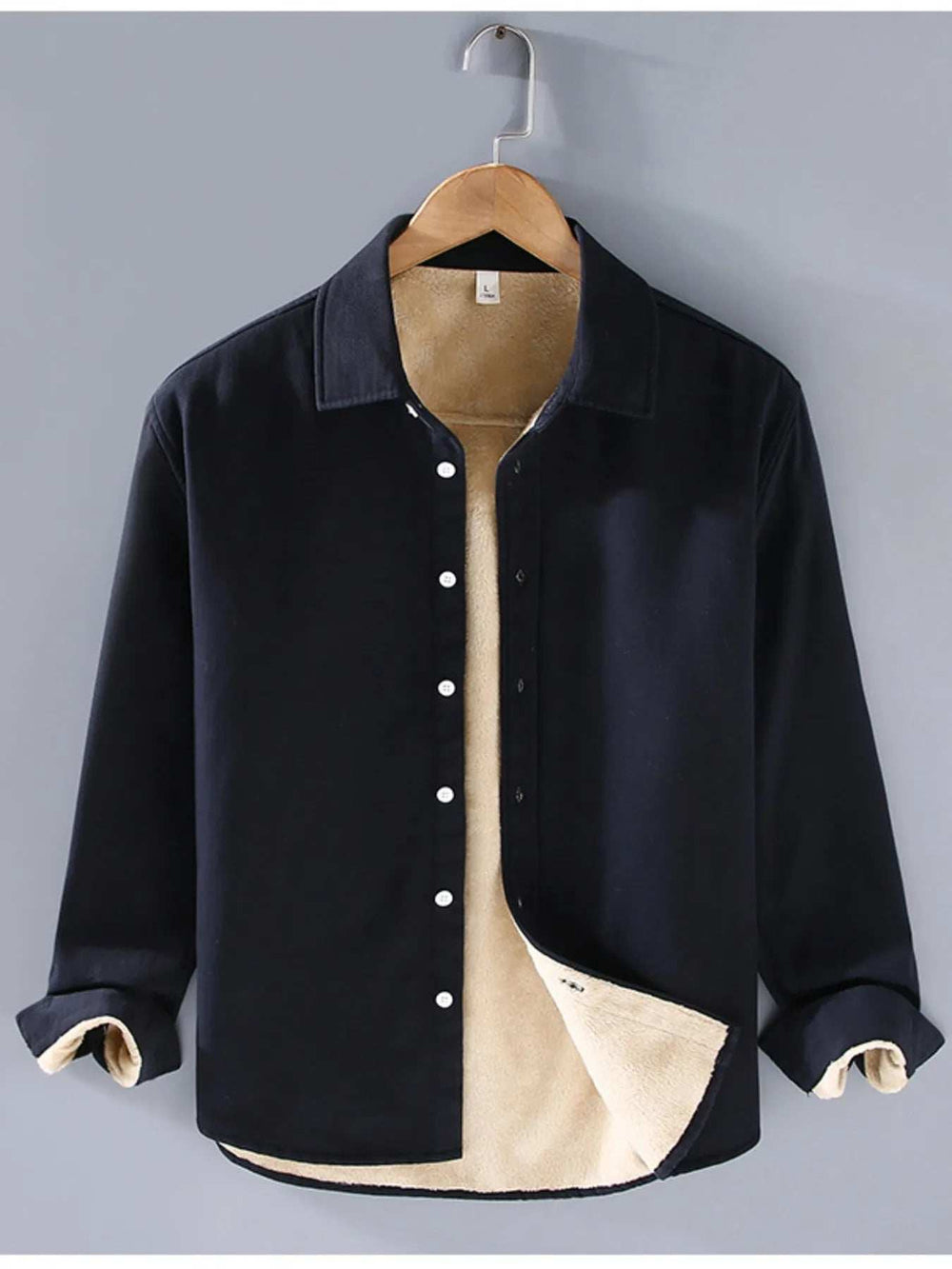 Men's Plus Size Button Up Long Sleeve Shirt - Trendsi - Flyclothing LLC