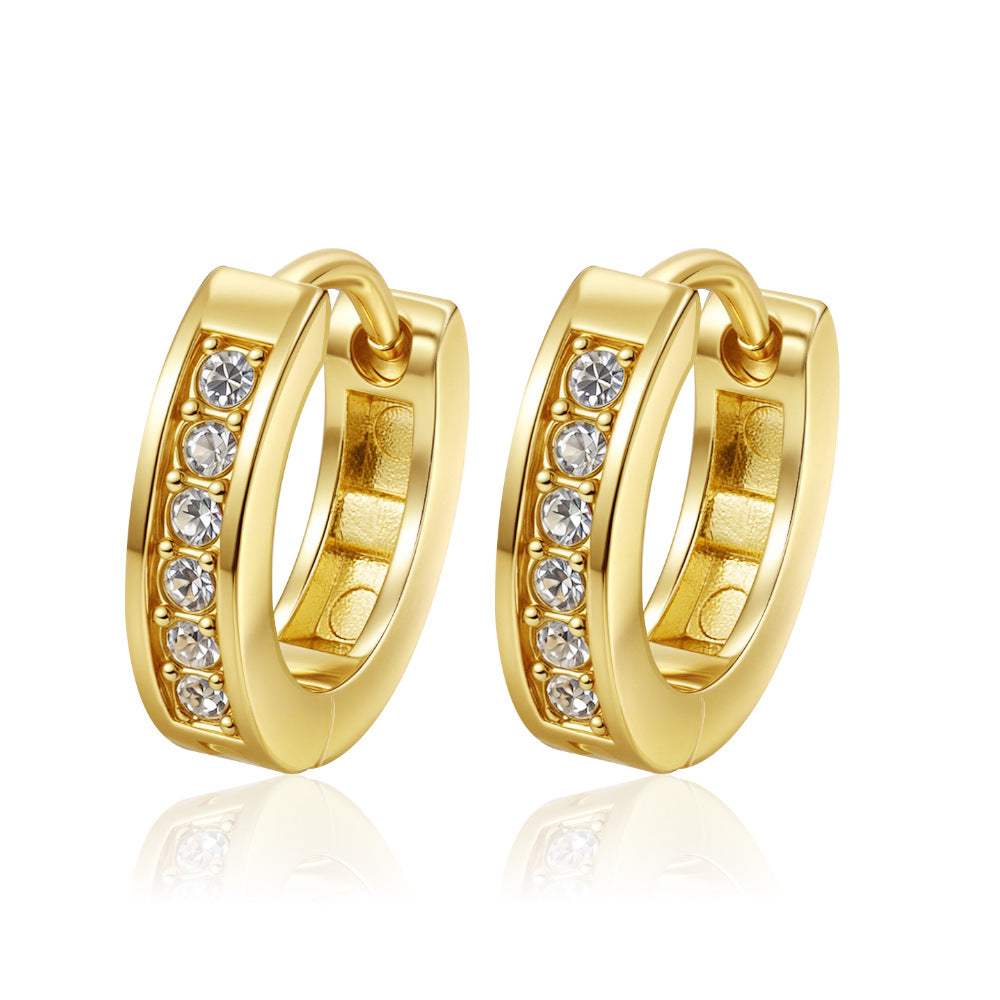 Womens Simple Stainless Steel Hoop Earrings - My Store - Flyclothing LLC