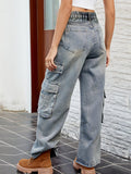 Washed Jeans with Pockets - Trendsi