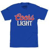 Coors Light 90s Beer Logo T-Shirt - Royal Blue - Tee Luv - Flyclothing LLC