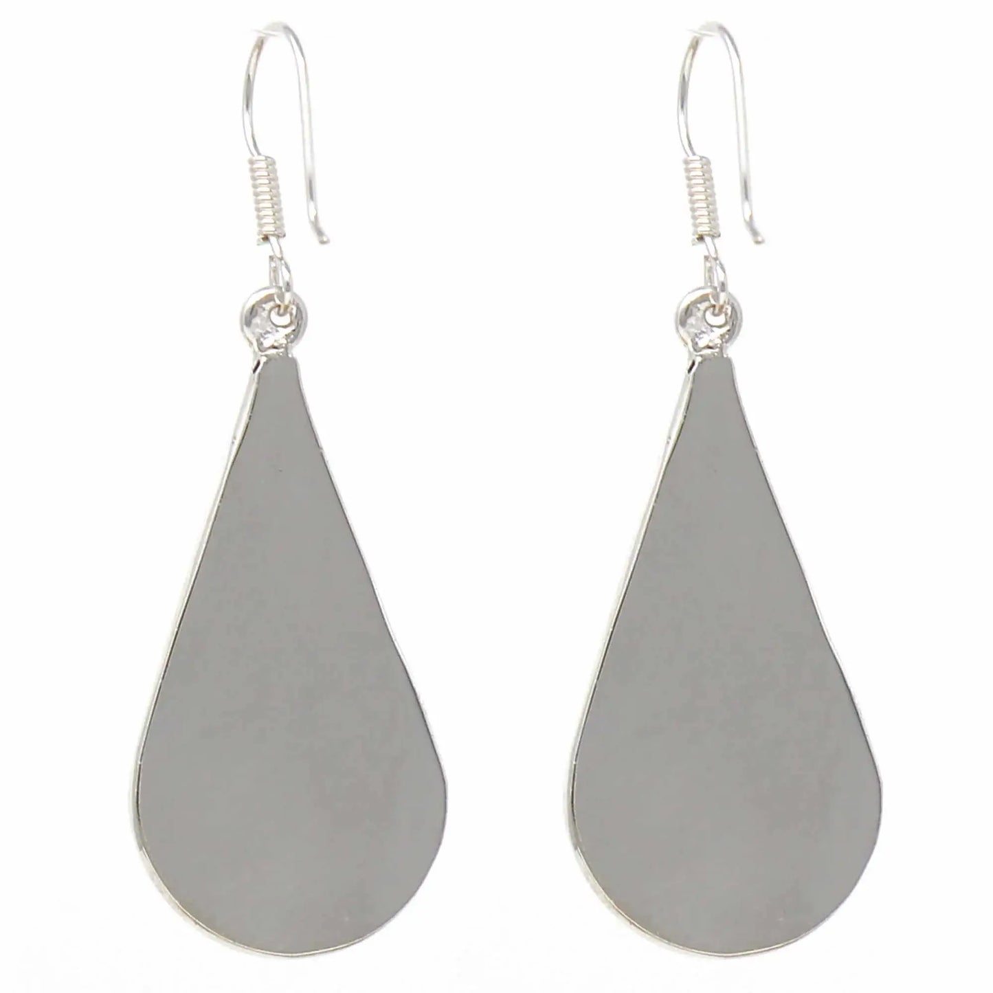 Fuschia with Abalone Petals Teardrop Earrings - Artisana - Flyclothing LLC