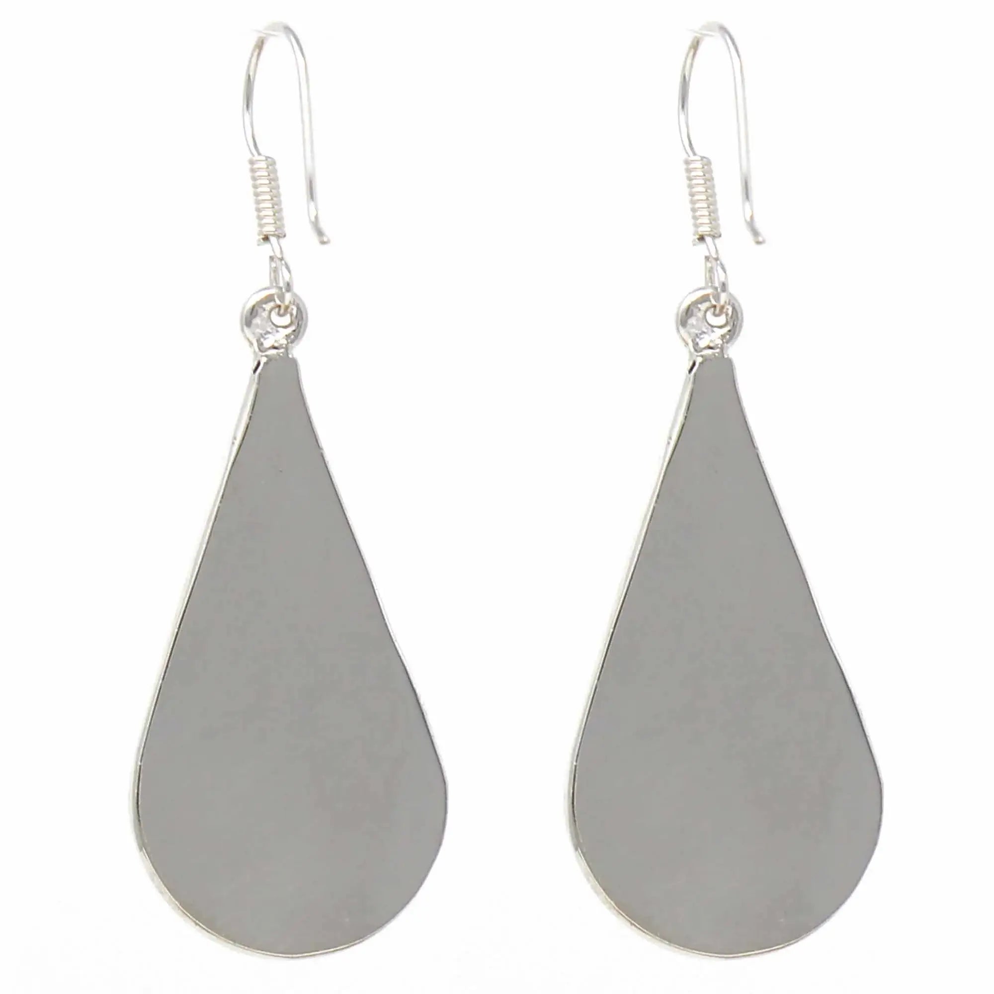 Fuschia with Abalone Petals Teardrop Earrings - Artisana - Flyclothing LLC
