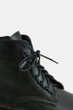 Beast Fashion Faux Leather Lace-Up Boots with Side Zipper - Trendsi