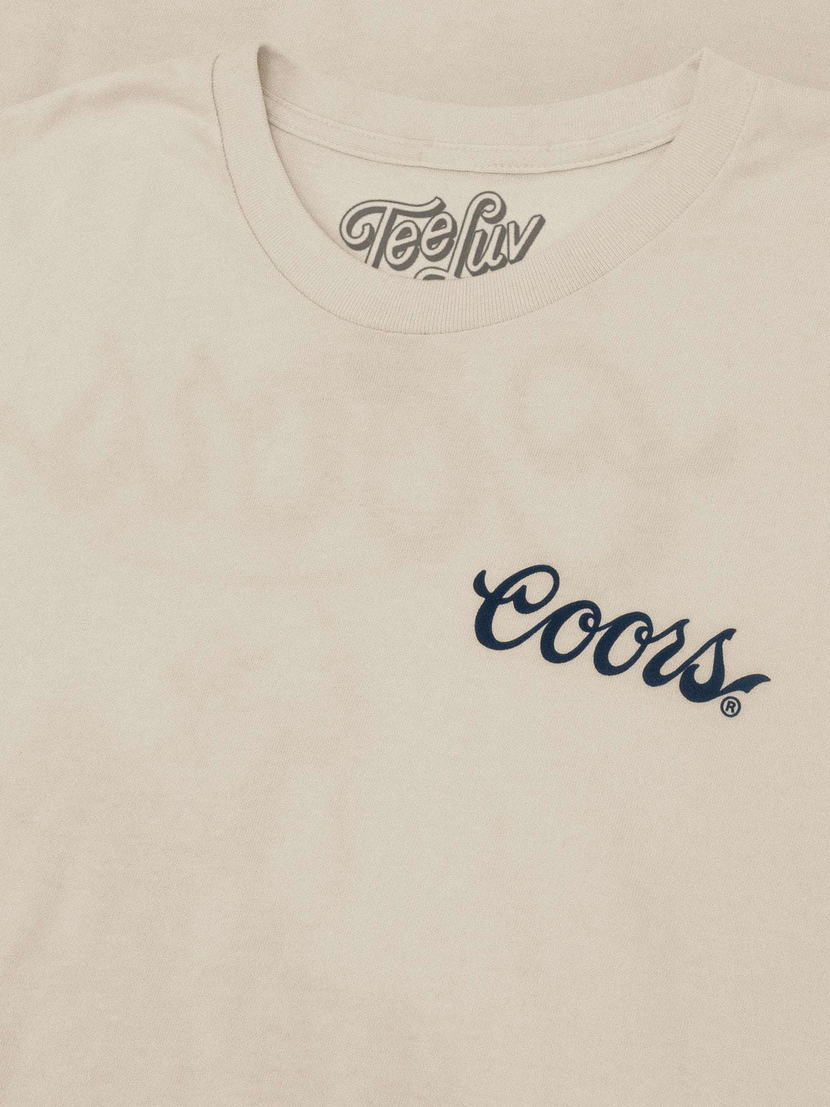 Made in the USA Coors Beer Double Sided Cowboy T-Shirt - Natural Beige - Tee Luv - Flyclothing LLC