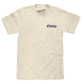 Made in the USA Coors Beer Double Sided Cowboy T-Shirt - Natural Beige