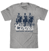 Coors Golden Colorado Ranch Cowboys Beer T-Shirt - Athletic Heather - Tee Luv - Flyclothing LLC