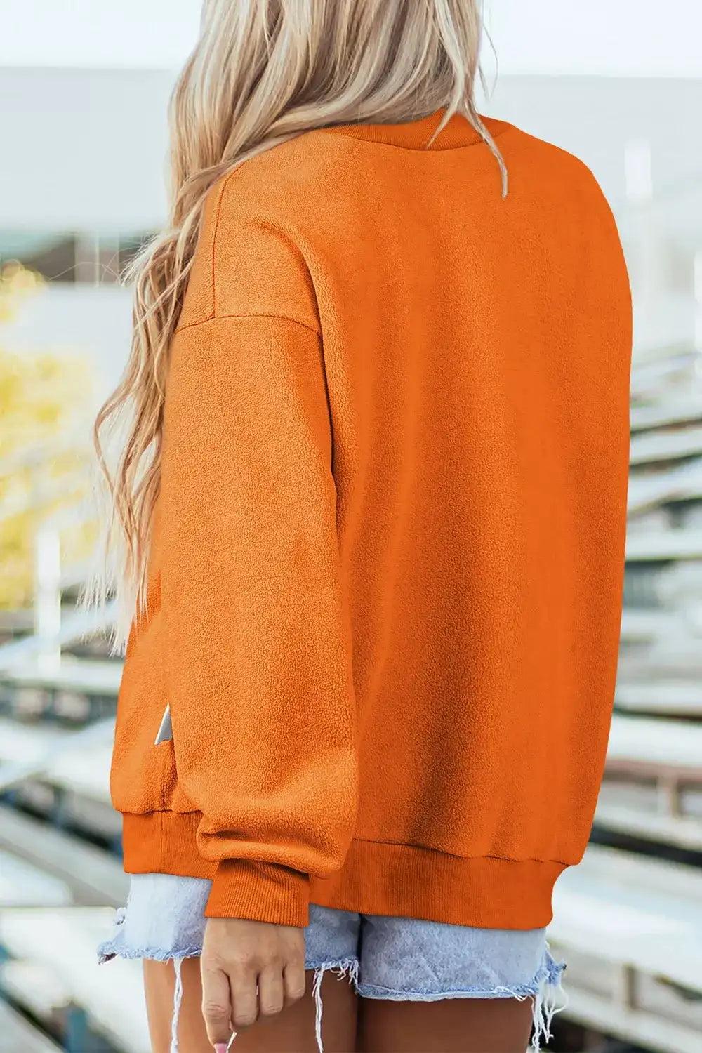 Spooky Season Mock Neck Reversible Halloween Sweatshirt - Trendsi - Flyclothing LLC