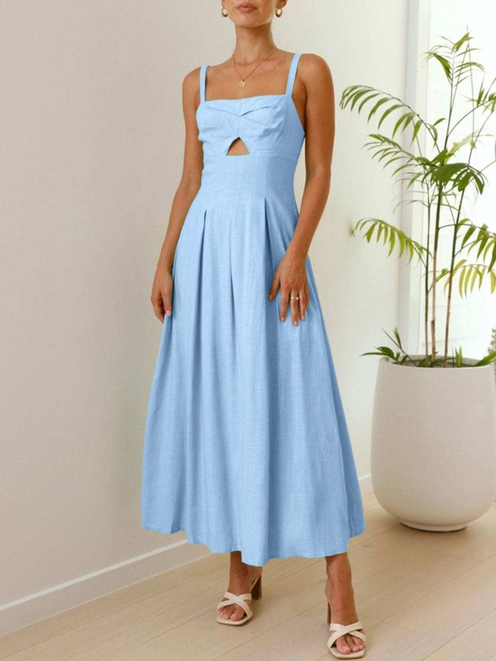 Devine Cutout Square Neck Cami Dress - Trendsi - Flyclothing LLC