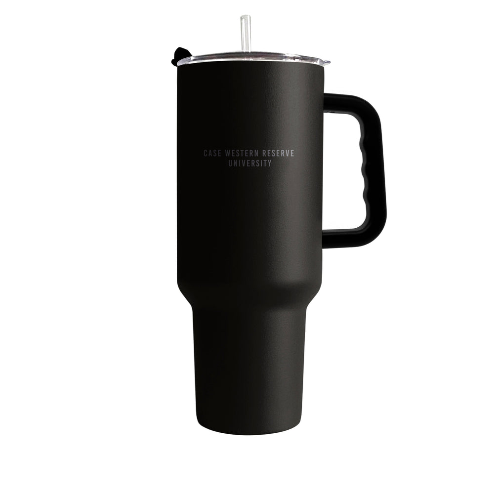 Case Western Reserve U 40oz Black Tonal Powder Coat Tumbler