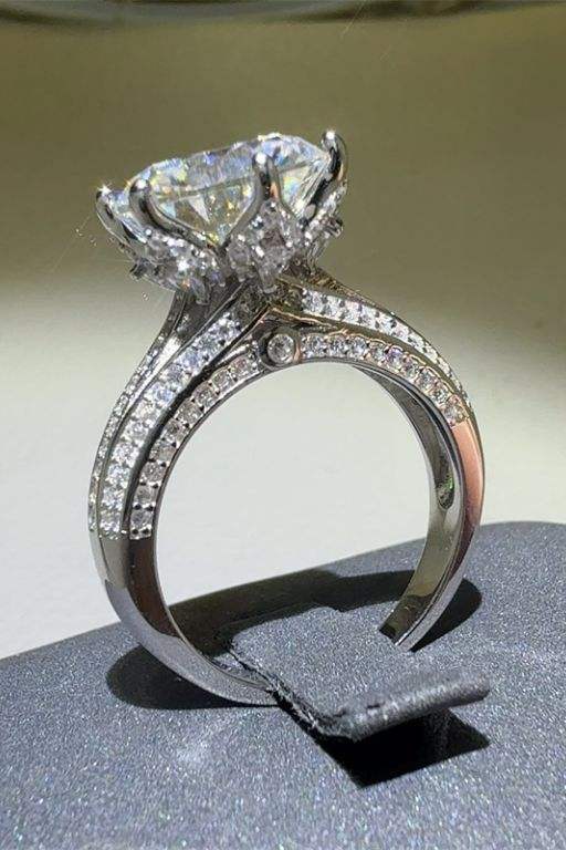 5 Carat Moissanite 925 Sterling Silver Ring - Trendsi - Flyclothing LLC
