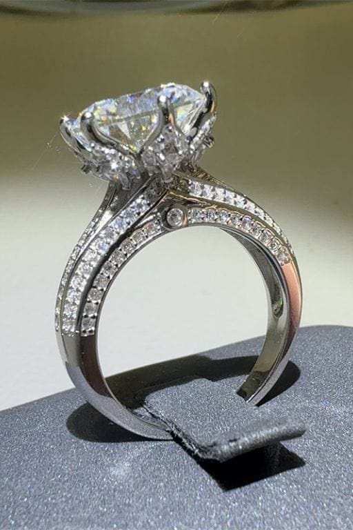 5 Carat Moissanite 925 Sterling Silver Ring - Trendsi - Flyclothing LLC
