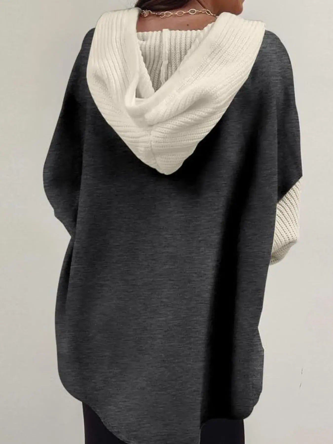 Drawstring Button Front Hoodie - Trendsi - Flyclothing LLC