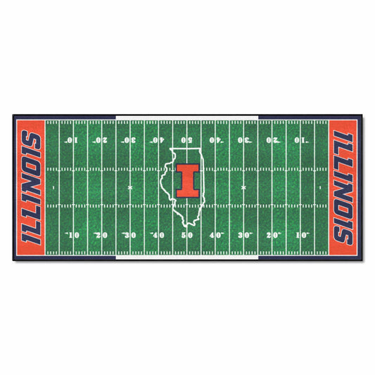 Illinois Illini Field Runner Mat - 30in. x 72in. - Illinois