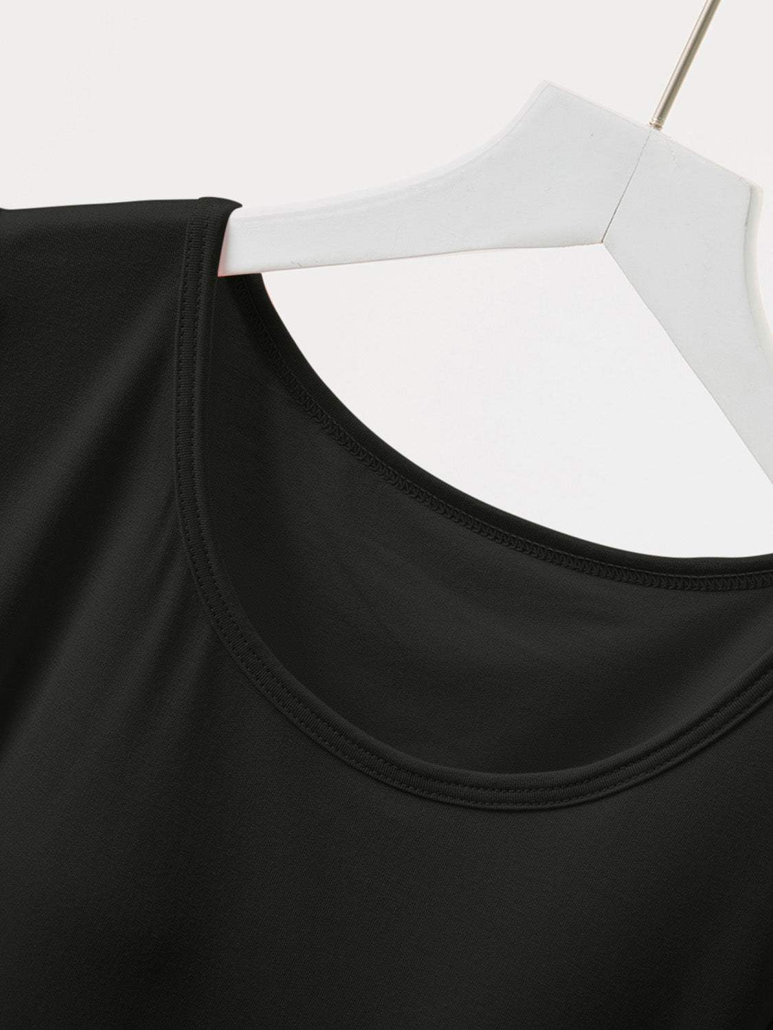 Round Neck Short Sleeve T-Shirt with Bra - Trendsi - Flyclothing LLC