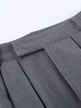 High-Waisted Wide-Leg Pleated Pants - Trendsi - Flyclothing LLC