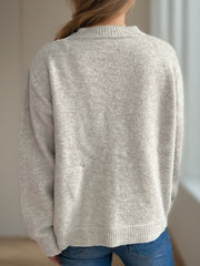 Button Down Long Sleeve Cardigan - Trendsi