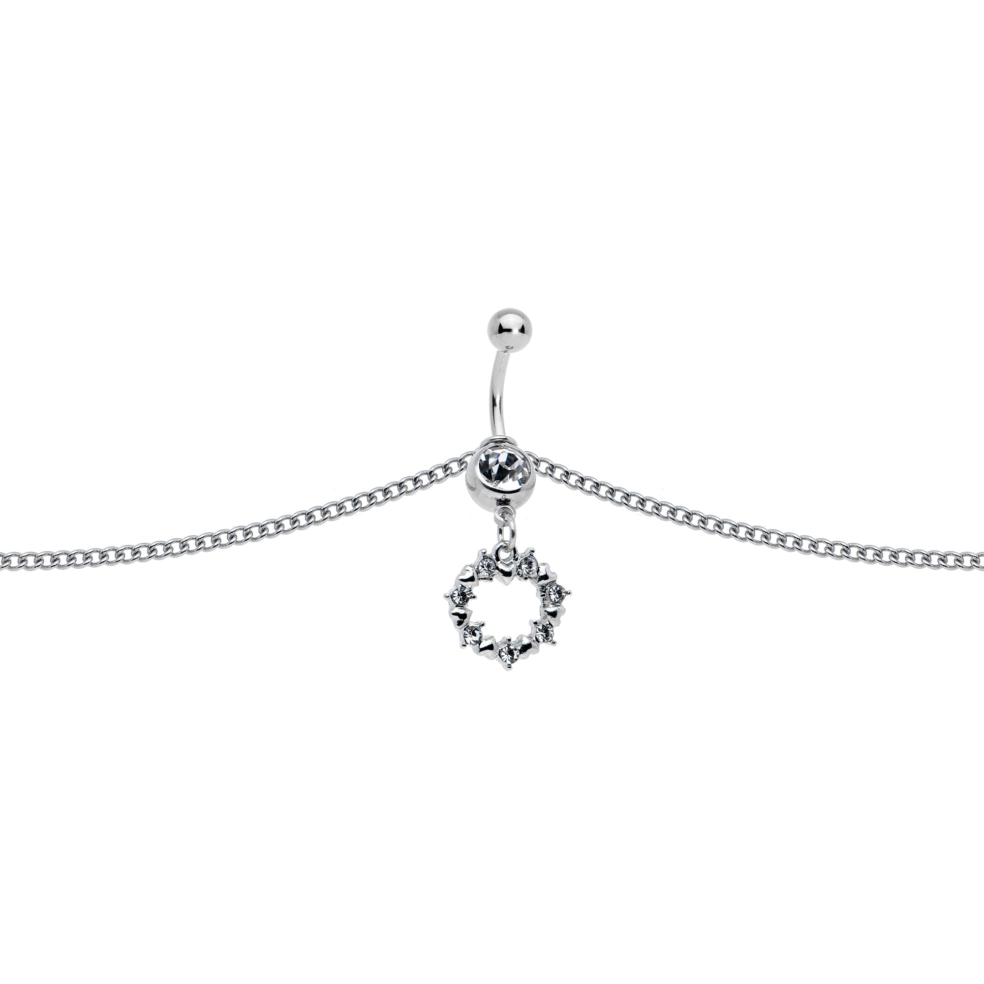 Clear Gem Wreath of Glam Dangle Belly Ring Belly Chain - BodyCandy - Flyclothing LLC