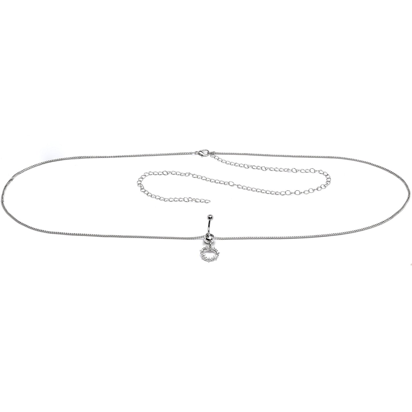 Clear Gem Wreath of Glam Dangle Belly Ring Belly Chain - BodyCandy - Flyclothing LLC