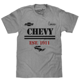 Chevy Camaro Est 1911 Chevrolet Muscle Car T-Shirt - Athletic Heather Gray