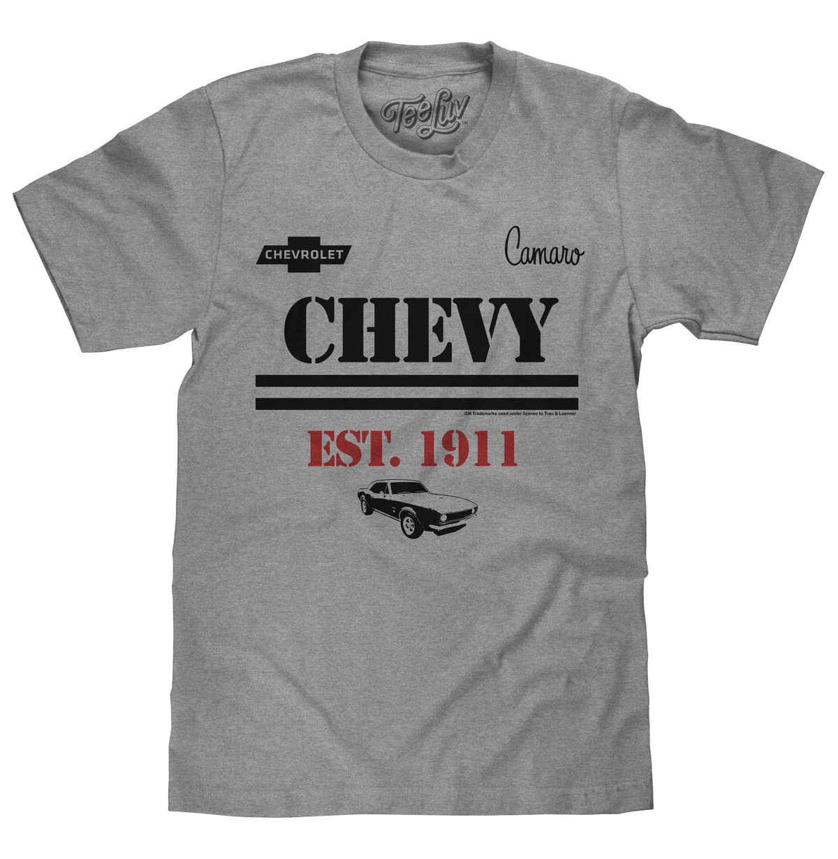 Chevy Camaro Est 1911 Chevrolet Muscle Car T-Shirt - Athletic Heather Gray