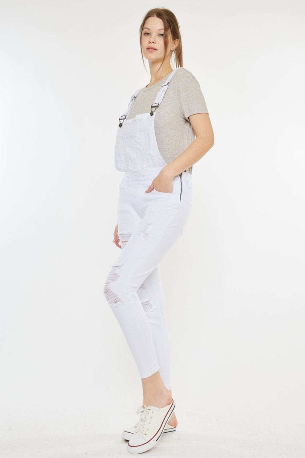 Kancan Distressed Skinny Denim Overalls - Trendsi - Flyclothing LLC