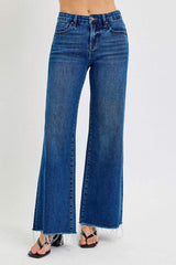 RISEN Tummy Control High Rise Wide Leg Jeans - Trendsi - Flyclothing LLC