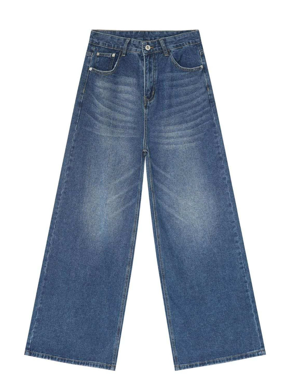 Men's Mid Rise Wide Leg Jeans - Trendsi - Flyclothing LLC