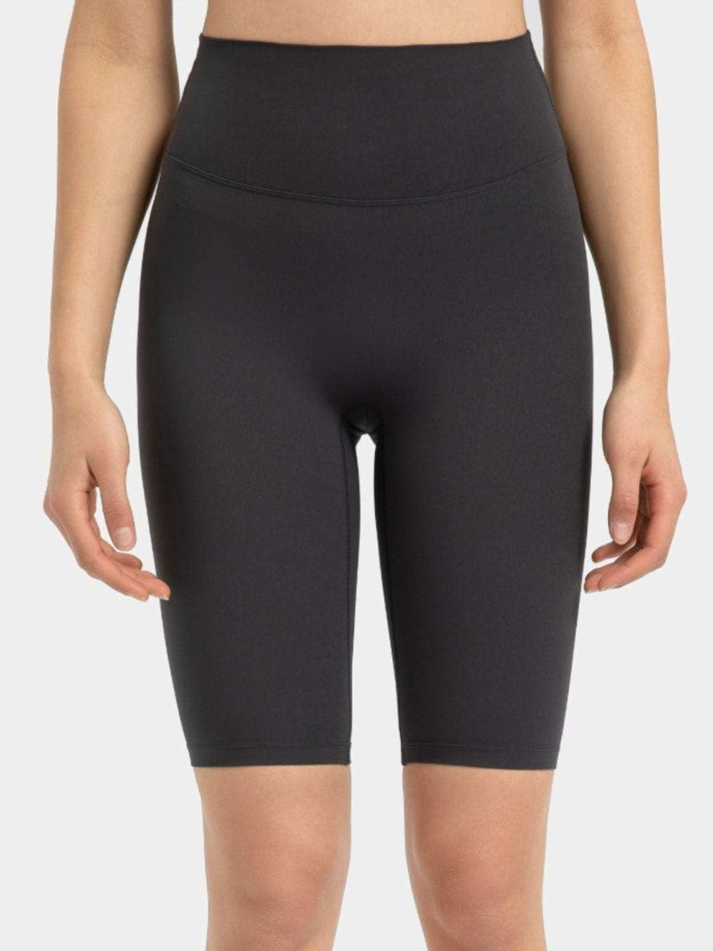 Millennia High Rise Wide Waistband Active Shorts - Trendsi - Flyclothing LLC