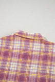 Plaid Collared Neck Button Up Shacket - Trendsi - Flyclothing LLC
