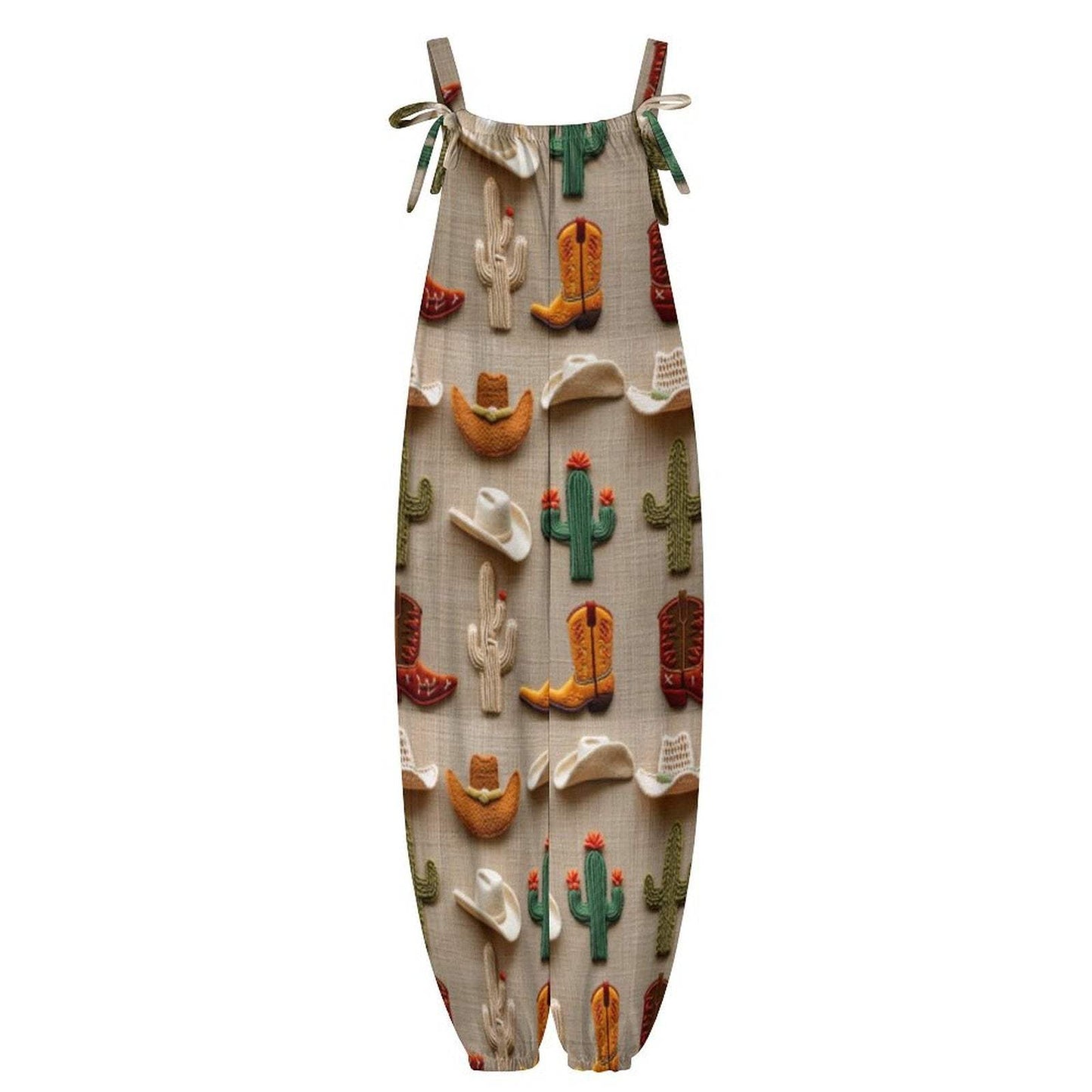 Baha Ranch Cactus Boots Hat Western Overalls Jumpsuit - Baha Ranch Western Wear - Flyclothing LLC