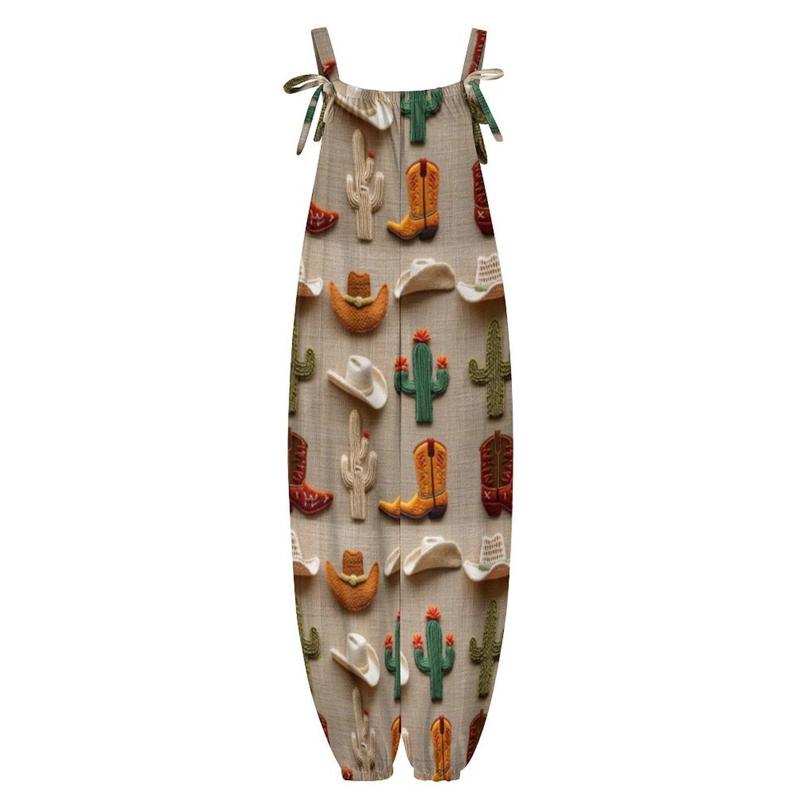 Baha Ranch Cactus Boots Hat Western Overalls Jumpsuit - Baha Ranch Western Wear - Flyclothing LLC