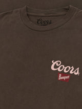 Coors Banquet Golden Colorado Cowboys Double Sided Beer T-Shirt - Tobacco Brown