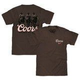 Coors Banquet Golden Colorado Cowboys Double Sided Beer T-Shirt - Tobacco Brown - Tee Luv - Flyclothing LLC
