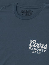 Coors Banquet Retro Colorado Mountain Landscape T-Shirt - Indigo Blue - Tee Luv - Flyclothing LLC