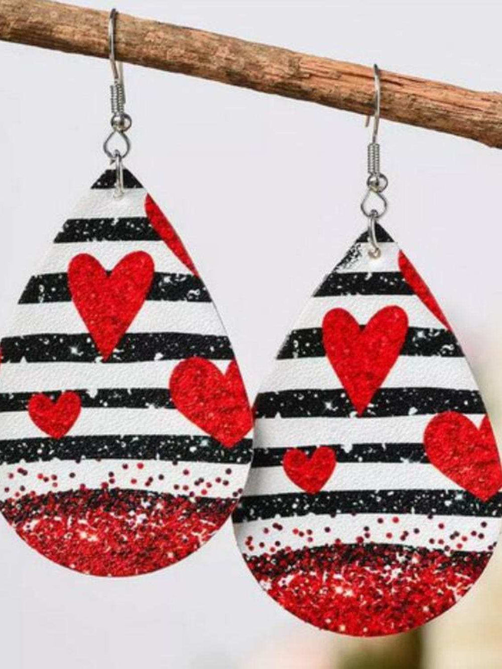 Printed PU Leather Dangle Earrings - Trendsi - Flyclothing LLC