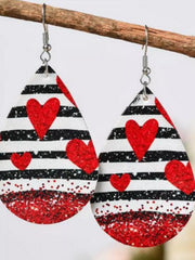 Printed PU Leather Dangle Earrings - Trendsi