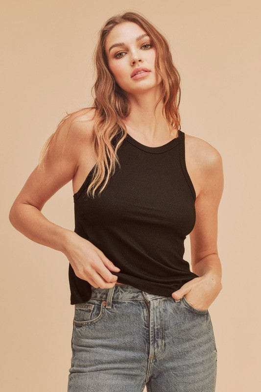 Aemi + Co Lightweight Ribbed Tank - Trendsi - Flyclothing LLC