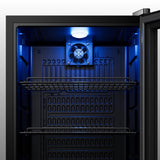 33" X 17" Clear and Black Stainless Steel Single Compartment Can Beverage Refrigerator - HomeRoots - Flyclothing LLC