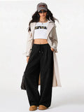 Casual Corduroy Wide Leg Pants - Trendsi - Flyclothing LLC