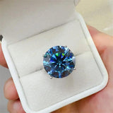 10 Carat 925 Sterling Silver Moissanite Ring - Trendsi