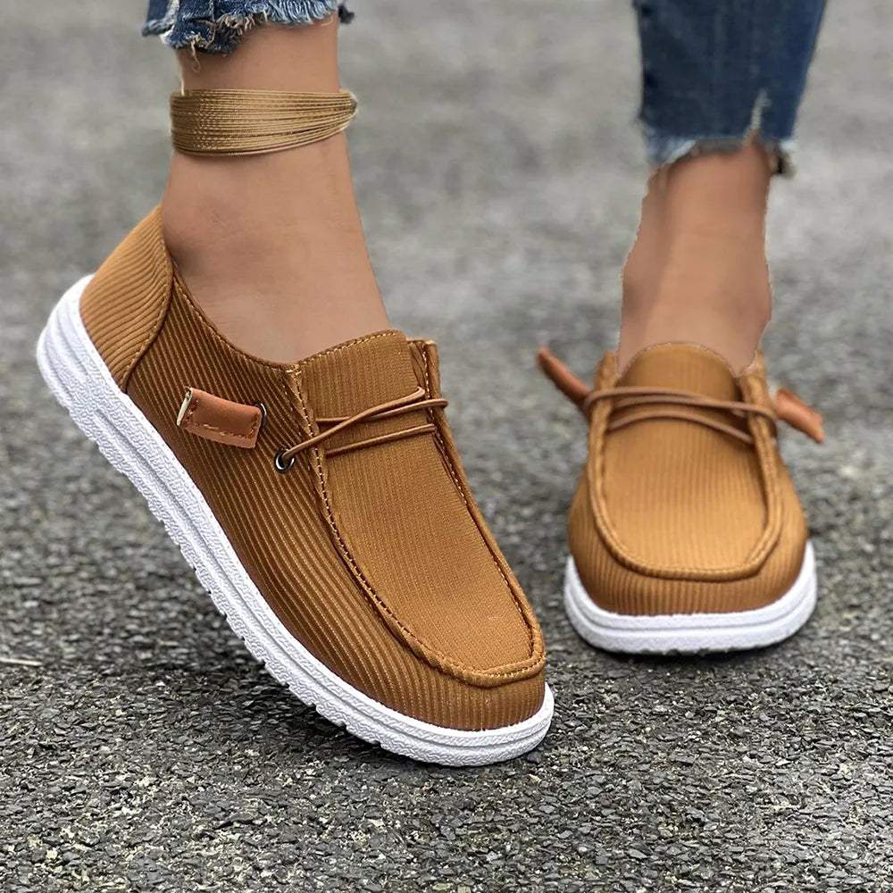 Round Toe Flat Slip-Ons - Trendsi - Flyclothing LLC