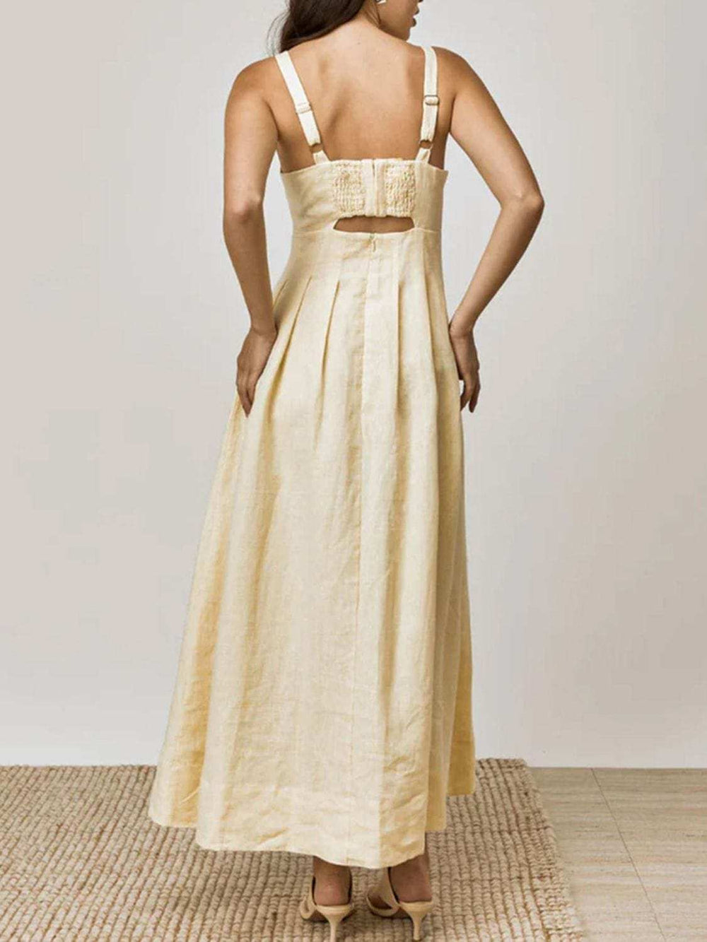 Devine Cutout Square Neck Cami Dress - Trendsi - Flyclothing LLC