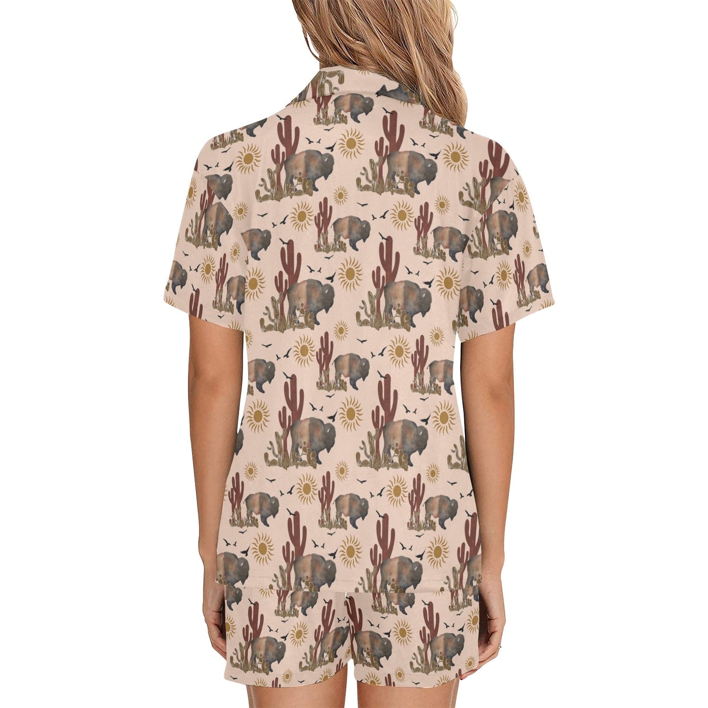Baha Ranch Desert Bison Women's Western Pajama Set
