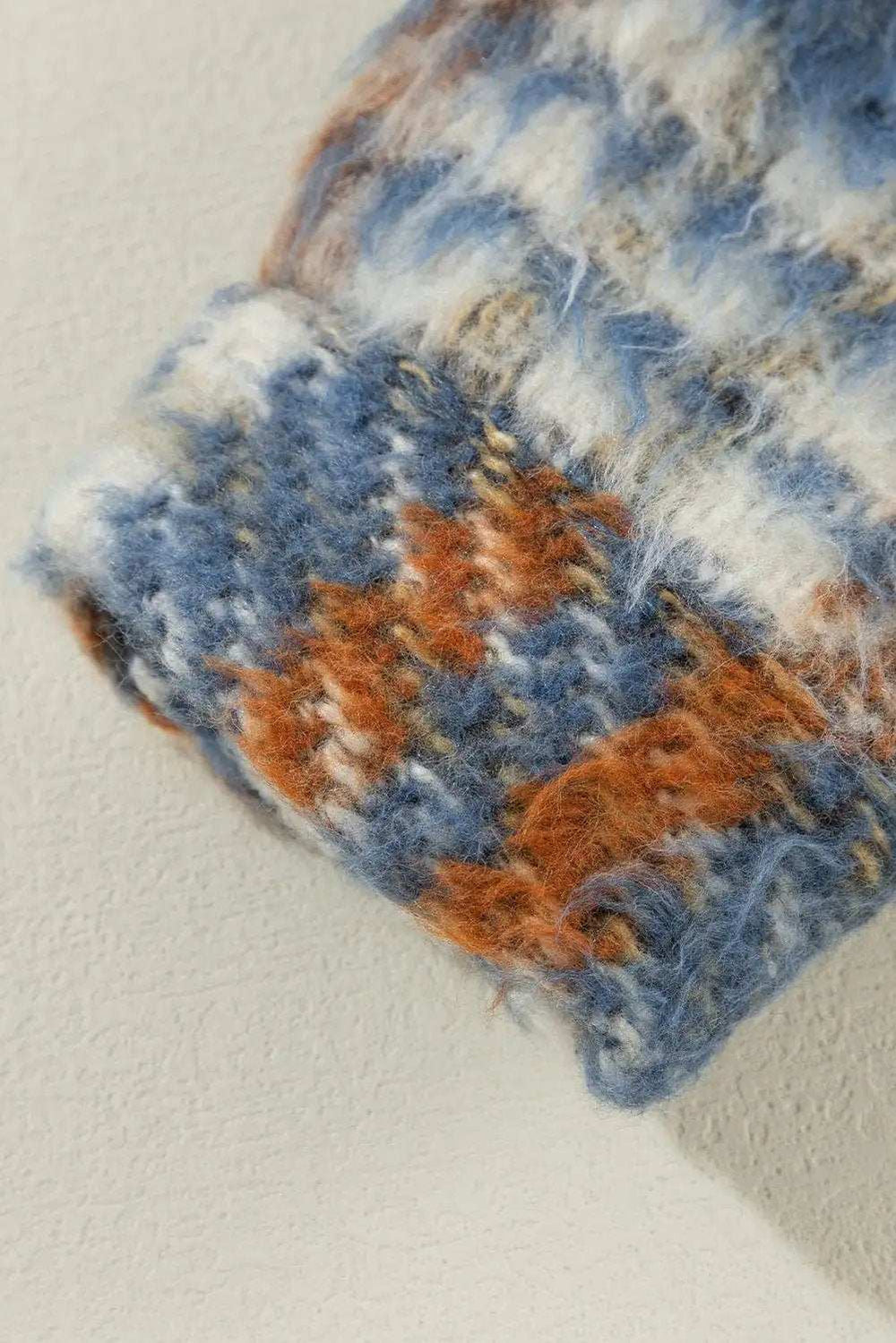 Plaid Collared Neck Jacket with Chest Pockets - Trendsi - Flyclothing LLC